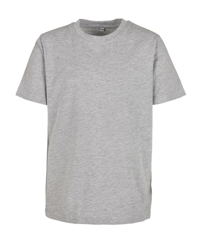 Tryck din logga på T-shirts från Build Your Brand - Anpassa BasicTee 2.0 - Barn i färgen Ljunggrå för företag, föreningar och privatpersoner