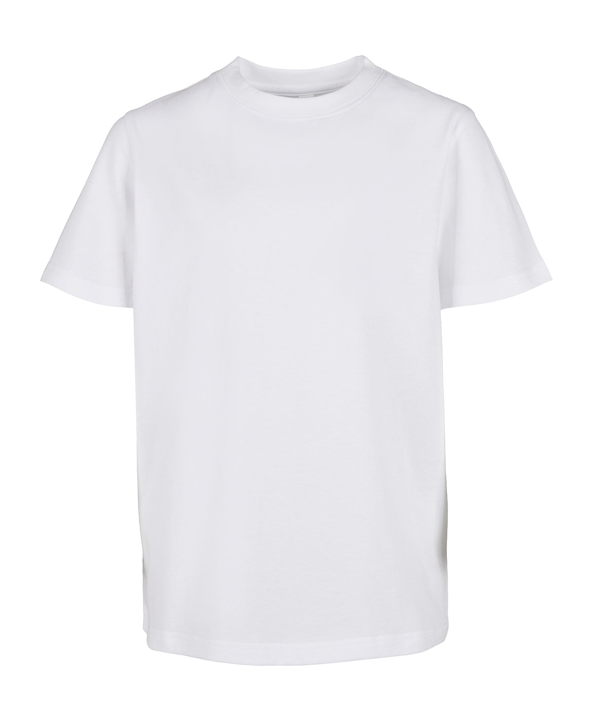 Tryck din logga på T-shirts från Build Your Brand - Anpassa BasicTee 2.0 - Barn i färgen Vit för företag, föreningar och privatpersoner