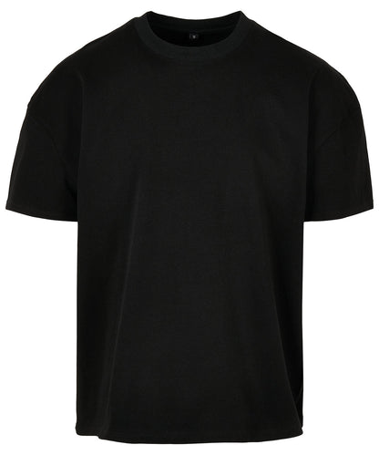 Tryck din logga på T-shirts från Build Your Brand - Anpassa Ultra Heavy Cotton Box Tee i färgen Svart för företag, föreningar och privatpersoner