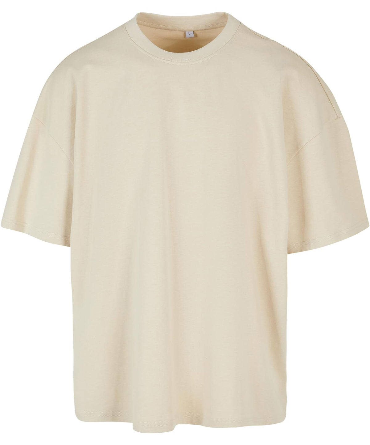 Tryck din logga på T-shirts från Build Your Brand - Anpassa Ultra Heavy Cotton Box Tee i färgen Naturligt för företag, föreningar och privatpersoner