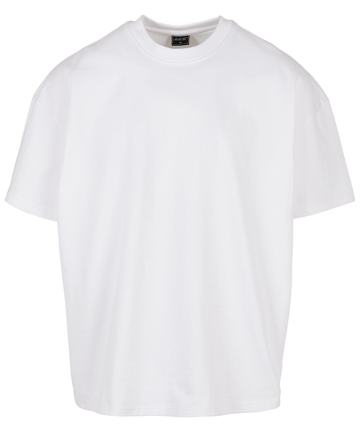 Tryck din logga på T-shirts från Build Your Brand - Anpassa Ultra Heavy Cotton Box Tee i färgen Vit för företag, föreningar och privatpersoner