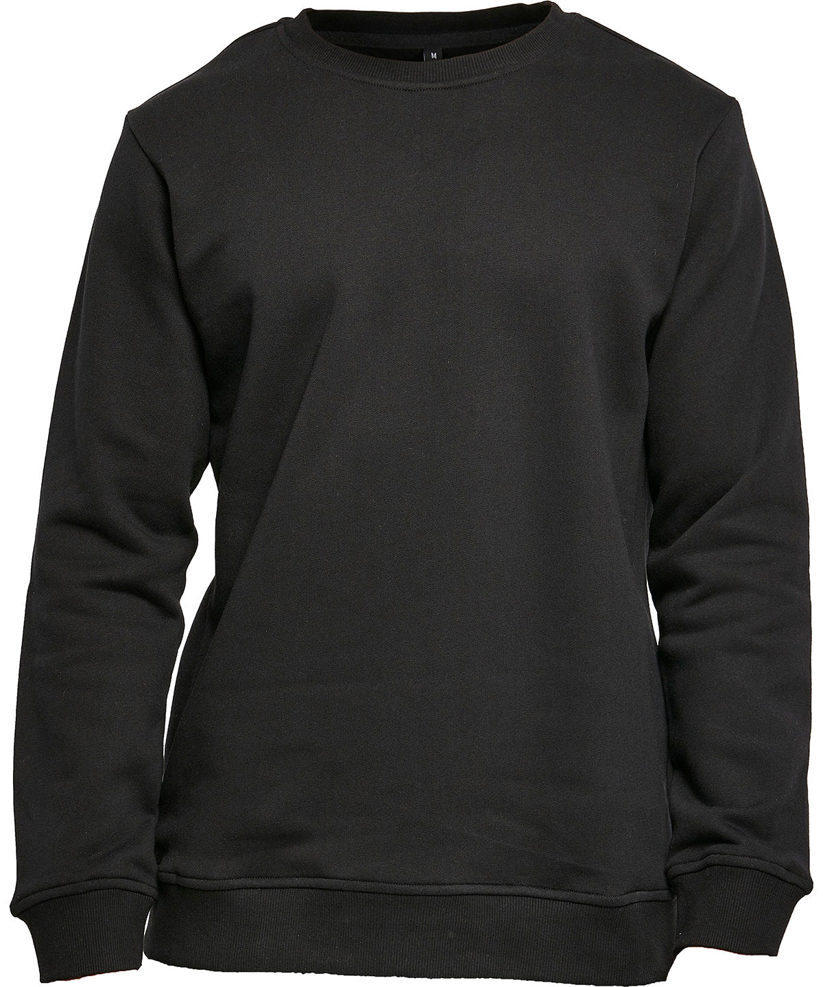 Tryck din logga på Sweatshirts från Build Your Brand - Anpassa Build Your Brand - Ekologisk Basic Crewneck i färgen Svart för företag, föreningar och privatpersoner