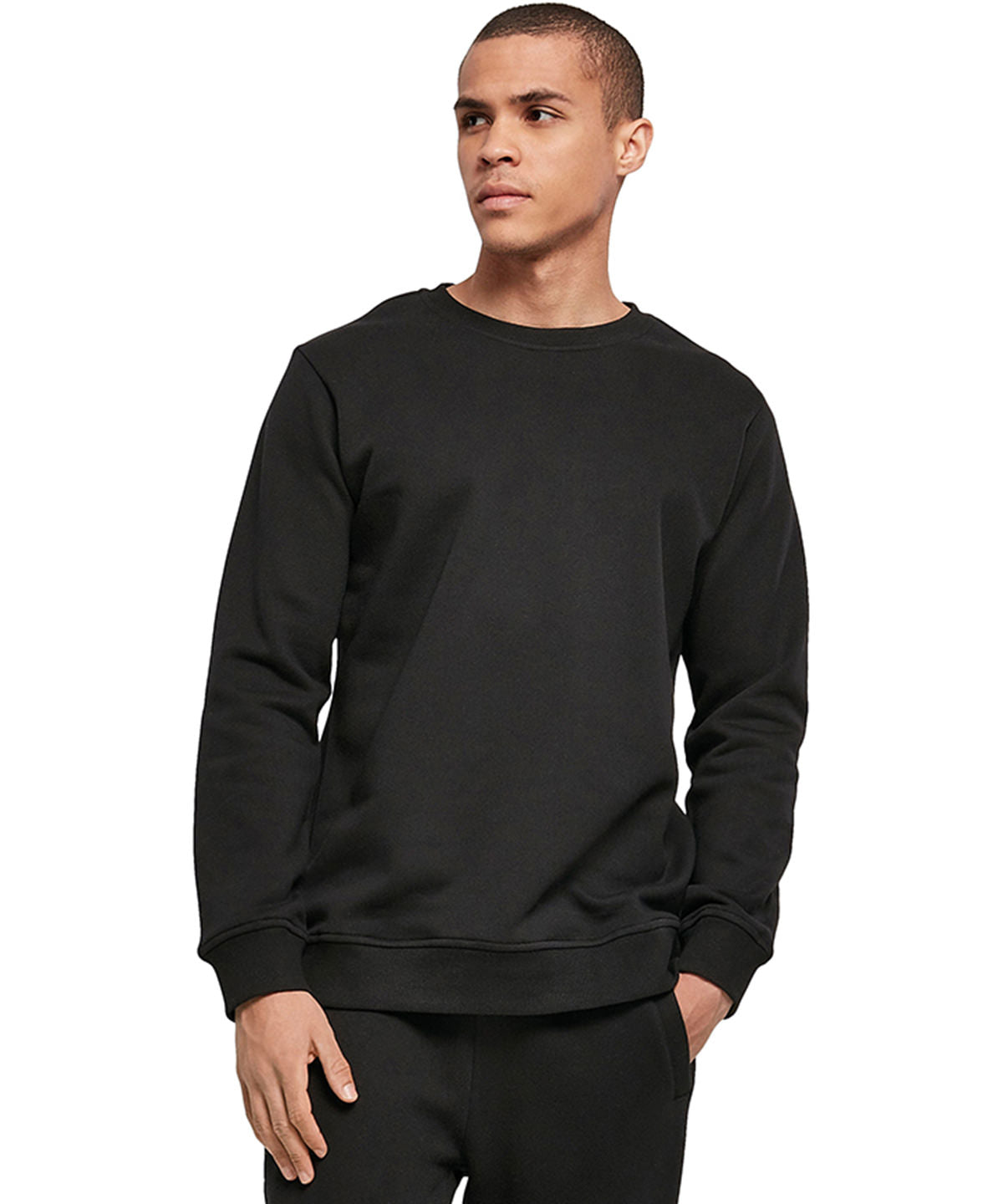 Tryck din logga på Sweatshirts från Build Your Brand - Anpassa Build Your Brand - Ekologisk Basic Crewneck i färgen för företag, föreningar och privatpersoner