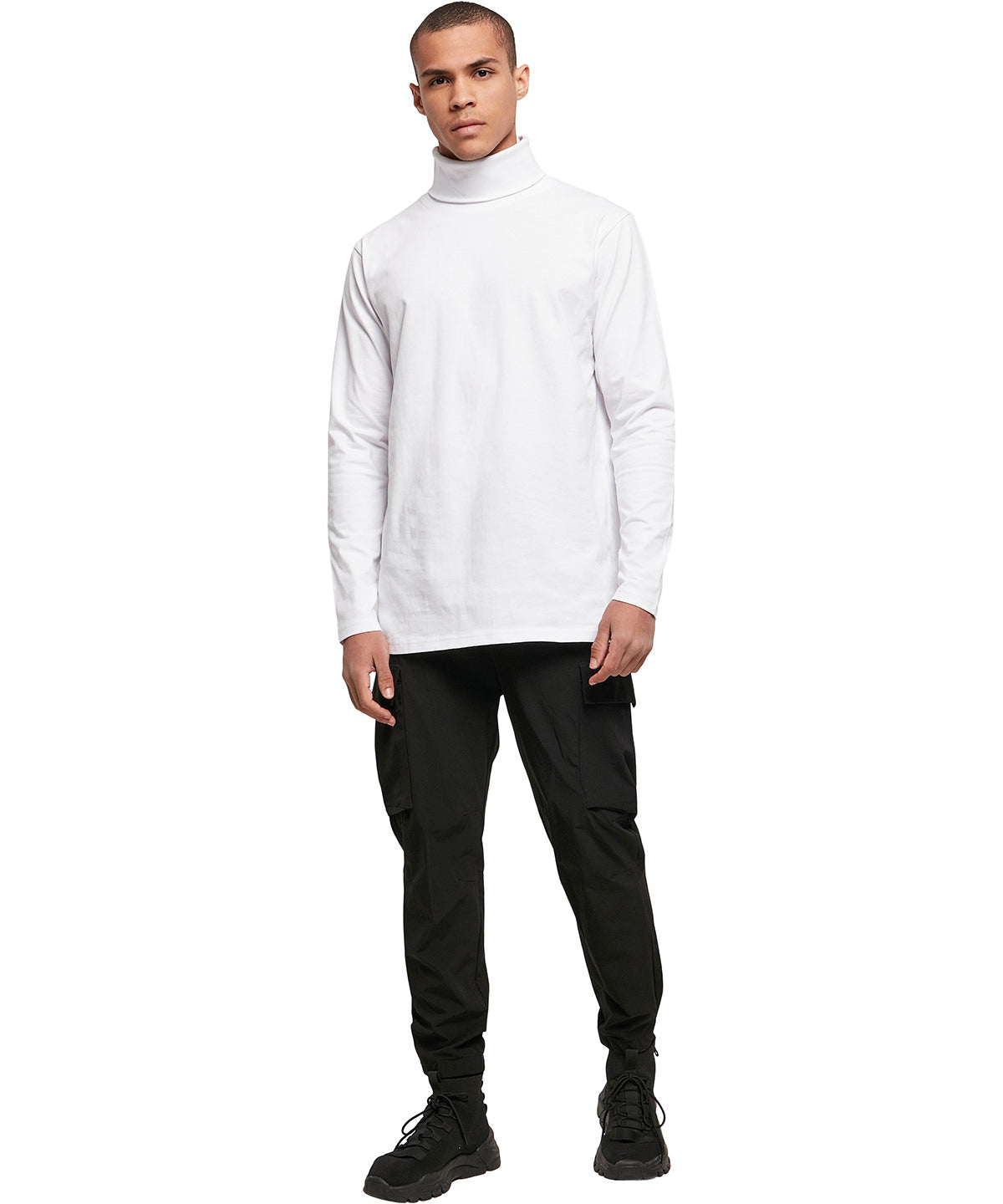 Tryck din logga på Sweatshirts från Build Your Brand - Anpassa Build Your Brand - Långärmad Tröja med Turtleneck i färgen för företag, föreningar och privatpersoner