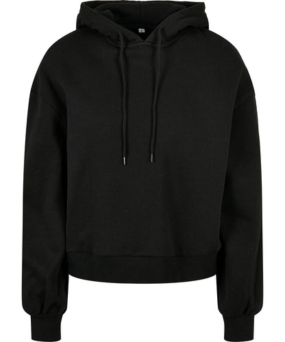 Tryck din logga på Hoodies från Build Your Brand - Anpassa Build Your Brand - Ekologisk Oversized Dam Hoodie i färgen Svart för företag, föreningar och privatpersoner