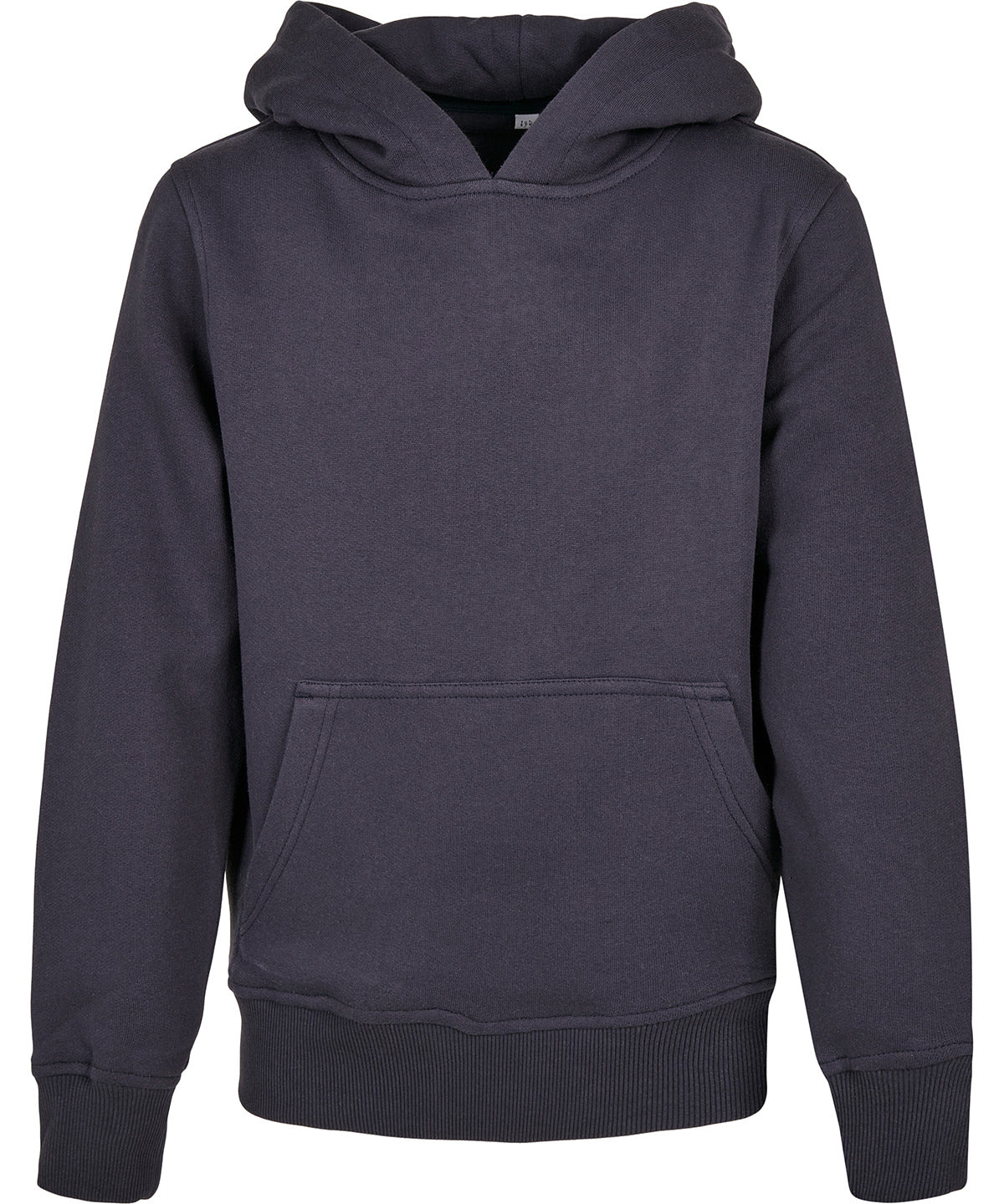 Tryck din logga på Hoodies från Build Your Brand - Anpassa Build Your Brand - Ekologisk Hoodie Bas för Barn i färgen Marinblå för företag, föreningar och privatpersoner