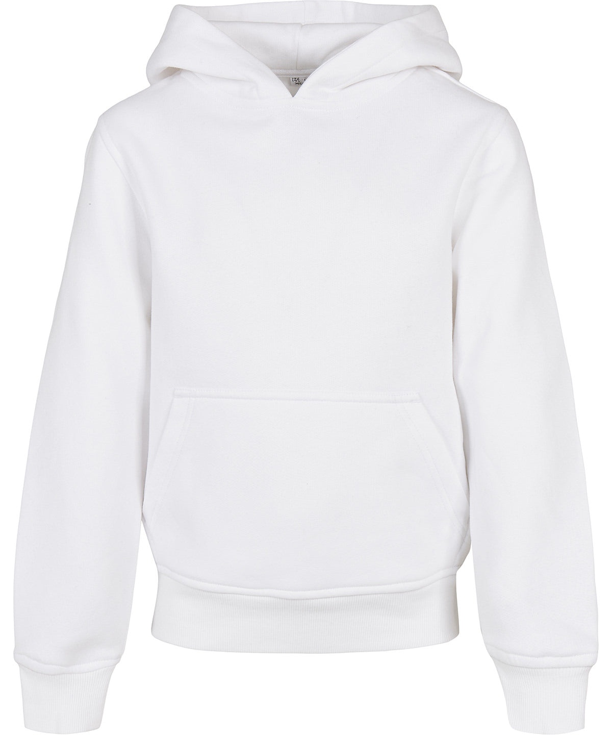 Tryck din logga på Hoodies från Build Your Brand - Anpassa Build Your Brand - Ekologisk Hoodie Bas för Barn i färgen Vit för företag, föreningar och privatpersoner
