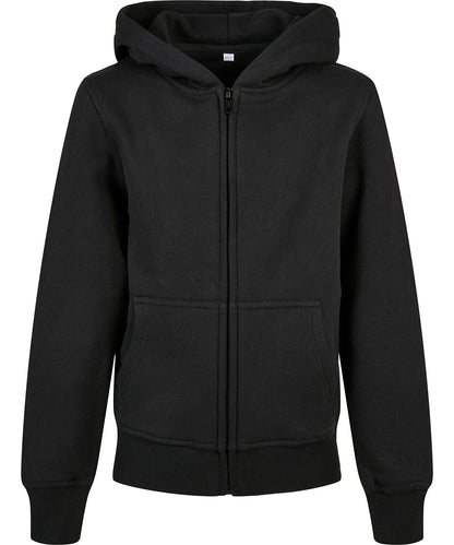 Tryck din logga på Hoodies från Build Your Brand - Anpassa Build Your Brand - Ekologisk Hoodie med Zip för Barn i färgen för företag, föreningar och privatpersoner