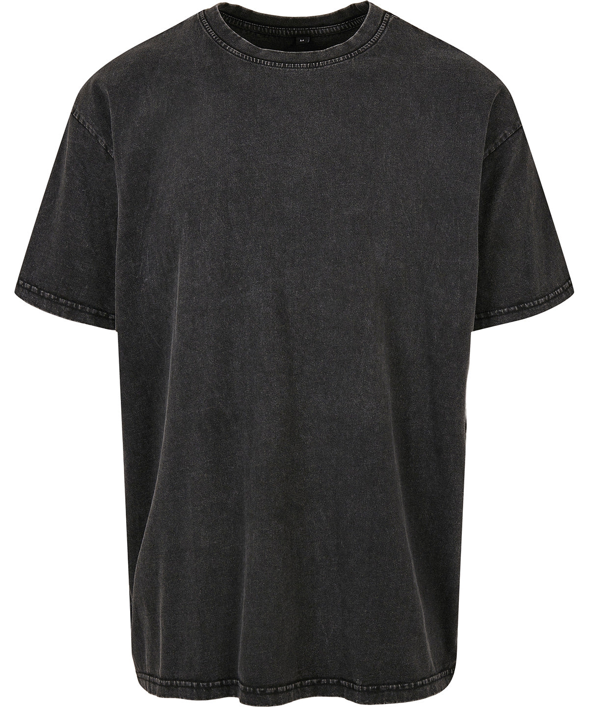 Tryck din logga på T-shirts från Build Your Brand - Anpassa Acid Washed Heavy Oversized Tee i färgen Svart för företag, föreningar och privatpersoner
