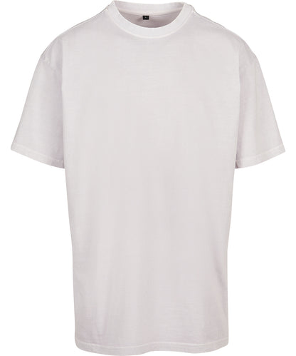 Tryck din logga på T-shirts från Build Your Brand - Anpassa Acid Washed Heavy Oversized Tee i färgen Ljus lila för företag, föreningar och privatpersoner