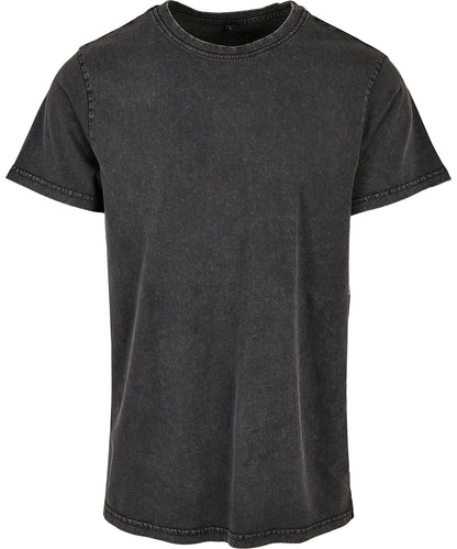 Tryck din logga på T-shirts från Build Your Brand - Anpassa Acid Washed Crew Neck Tee i färgen Svart för företag, föreningar och privatpersoner