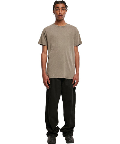 Tryck din logga på T-shirts från Build Your Brand - Anpassa Acid Washed Crew Neck Tee i färgen för företag, föreningar och privatpersoner