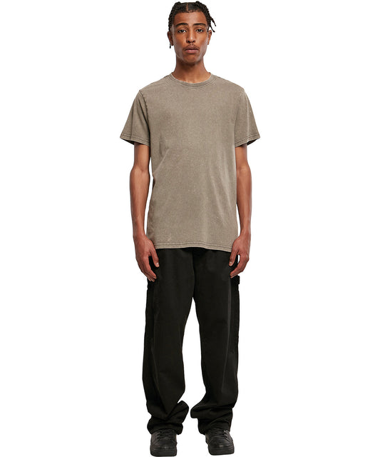 Tryck din logga på T-shirts från Build Your Brand - Anpassa Acid Washed Crew Neck Tee i färgen för företag, föreningar och privatpersoner