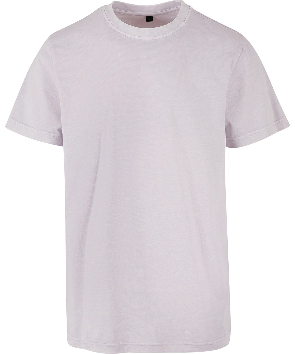 Tryck din logga på T-shirts från Build Your Brand - Anpassa Acid Washed Crew Neck Tee i färgen Ljus lila för företag, föreningar och privatpersoner