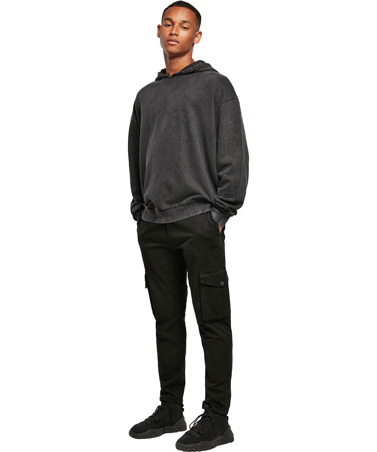 Tryck din logga på Hoodies från Build Your Brand - Anpassa Build Your Brand - Syratvättad Oversize Hoodie i färgen för företag, föreningar och privatpersoner