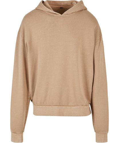Tryck din logga på Hoodies från Build Your Brand - Anpassa Build Your Brand - Syratvättad Oversize Hoodie i färgen Beige för företag, föreningar och privatpersoner