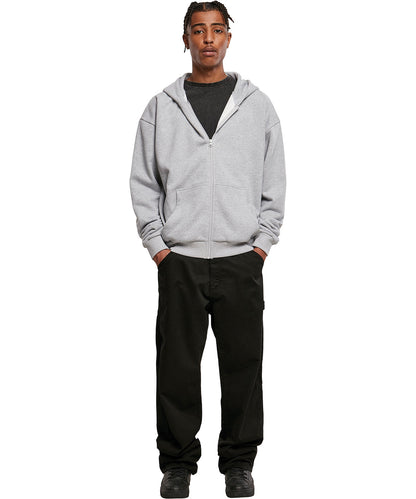 Tryck din logga på Hoodies från Build Your Brand - Anpassa Build Your Brand - Ultralång Hoodie med Dragkedja i färgen för företag, föreningar och privatpersoner