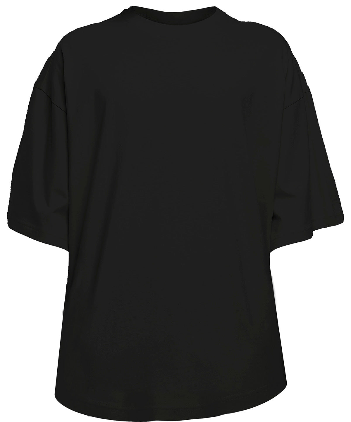 Tryck din logga på T-shirts från Build Your Brand - Anpassa Huge Oversized Tee - Unisex i färgen Svart för företag, föreningar och privatpersoner