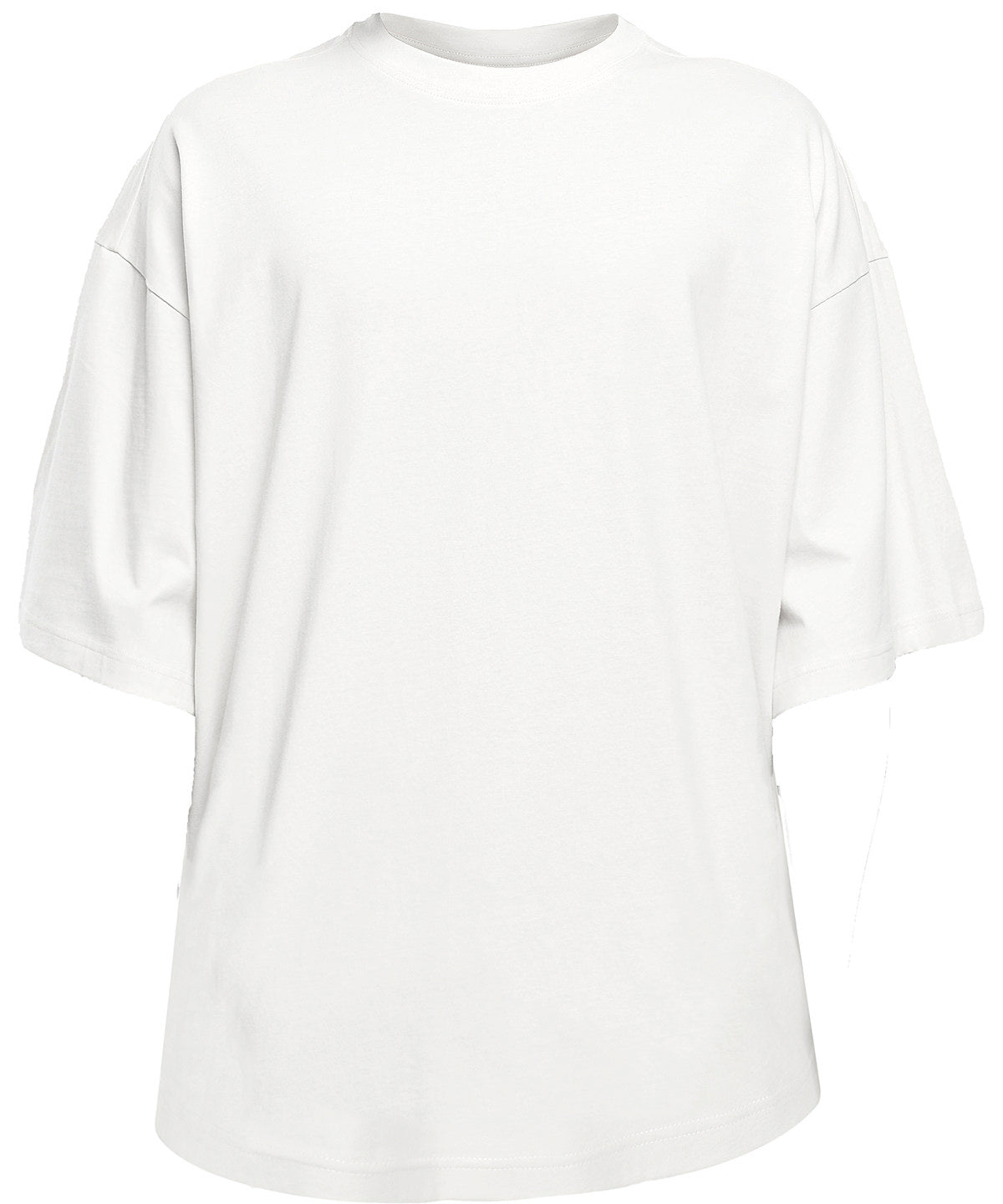 Tryck din logga på T-shirts från Build Your Brand - Anpassa Huge Oversized Tee - Unisex i färgen Vit för företag, föreningar och privatpersoner