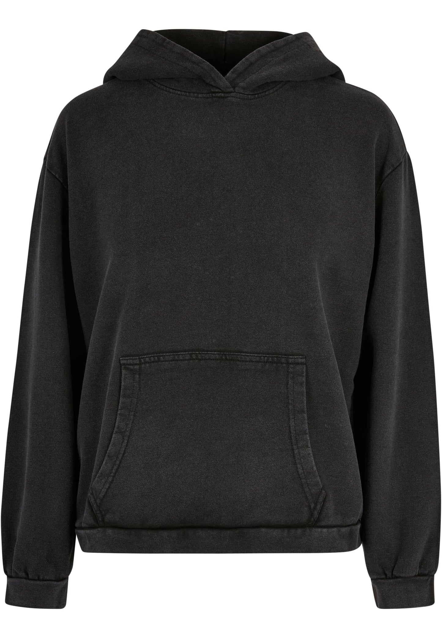 Tryck din logga på Hoodies från Build Your Brand - Anpassa Build Your Brand - Syra-tvättad Oversized Hoodie för Damer i färgen Svart för företag, föreningar och privatpersoner