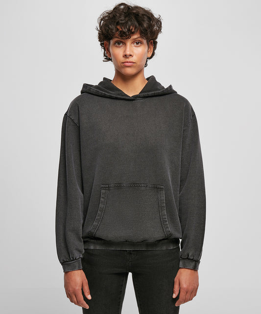 Tryck din logga på Hoodies från Build Your Brand - Anpassa Build Your Brand - Syra-tvättad Oversized Hoodie för Damer i färgen för företag, föreningar och privatpersoner