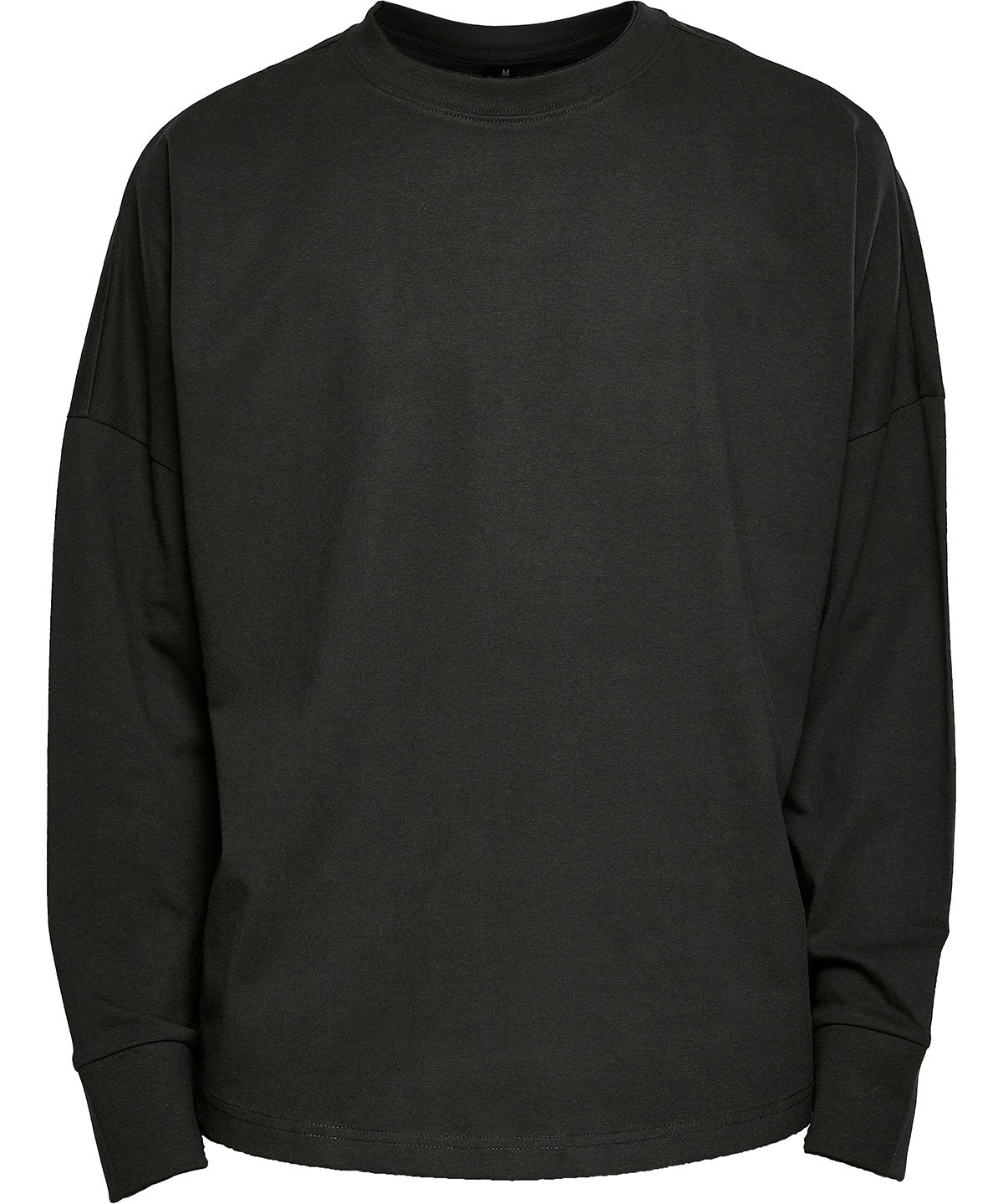 Tryck din logga på Sweatshirts från Build Your Brand - Anpassa Build Your Brand - Oversized Långärmad Tröja i färgen Svart för företag, föreningar och privatpersoner