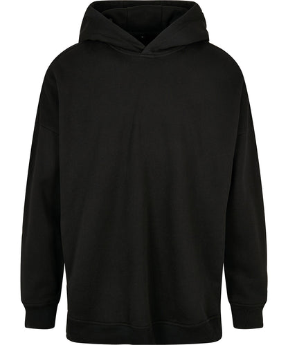 Tryck din logga på Hoodies från Build Your Brand - Anpassa Build Your Brand - Hoodie med Överdimensionerad Ärmsnitt i färgen Svart för företag, föreningar och privatpersoner