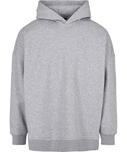 Tryck din logga på Hoodies från Build Your Brand - Anpassa Build Your Brand - Hoodie med Överdimensionerad Ärmsnitt i färgen Mellangrå för företag, föreningar och privatpersoner