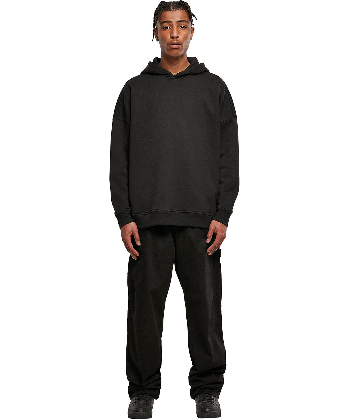 Tryck din logga på Hoodies från Build Your Brand - Anpassa Build Your Brand - Hoodie med Överdimensionerad Ärmsnitt i färgen för företag, föreningar och privatpersoner