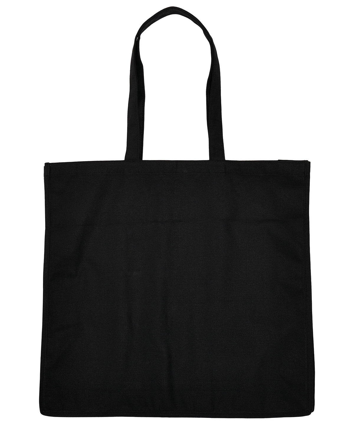 Tryck din logga på Väskor från Build Your Brand - Anpassa Oversized Canvas Tote i färgen Svart One Size för företag, föreningar och privatpersoner