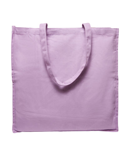 Tryck din logga på Väskor från Build Your Brand - Anpassa Oversized Canvas Tote i färgen Ljus lila One Size för företag, föreningar och privatpersoner