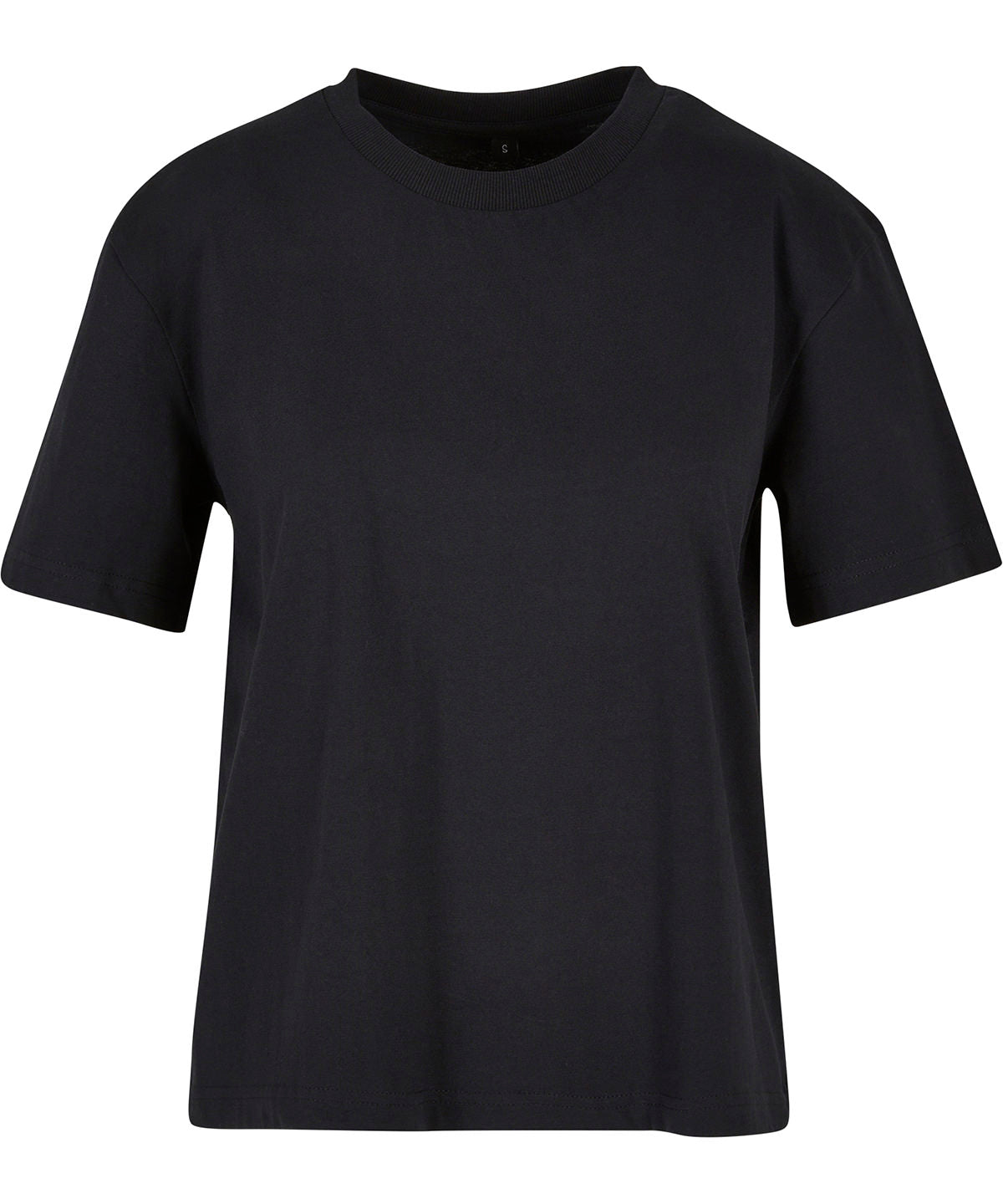 Tryck din logga på T-shirts från Build Your Brand - Anpassa Everyday Oversized Tee - Dam i färgen Svart för företag, föreningar och privatpersoner