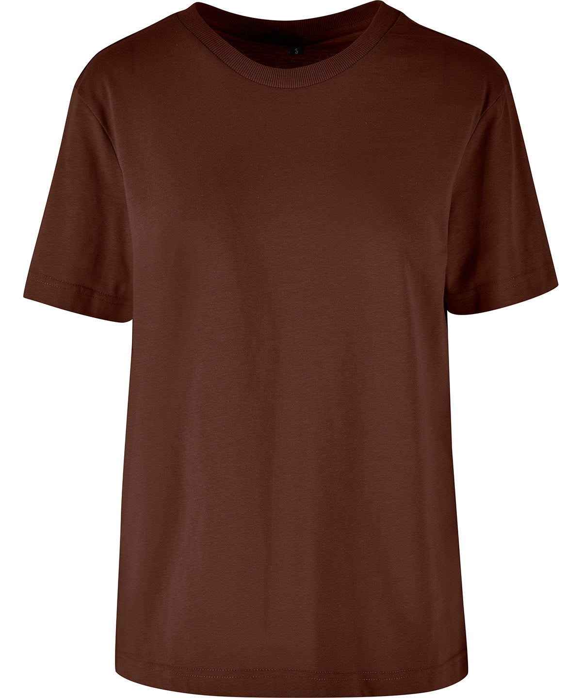 Tryck din logga på T-shirts från Build Your Brand - Anpassa Everyday Oversized Tee - Dam i färgen Mörkbrun för företag, föreningar och privatpersoner