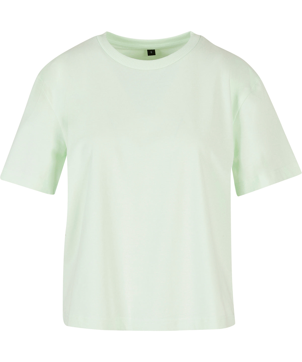 Tryck din logga på T-shirts från Build Your Brand - Anpassa Everyday Oversized Tee - Dam i färgen Mint för företag, föreningar och privatpersoner