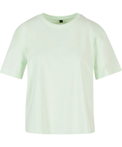 Tryck din logga på T-shirts från Build Your Brand - Anpassa Everyday Oversized Tee - Dam i färgen Mint för företag, föreningar och privatpersoner