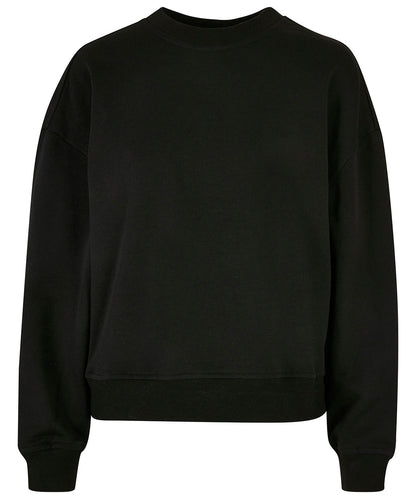 Tryck din logga på Sweatshirts från Build Your Brand - Anpassa Build Your Brand - Dam Oversized Sweatshirt med Rund Halsringning i färgen Svart för företag, föreningar och privatpersoner