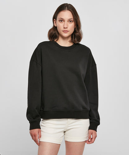 Tryck din logga på Sweatshirts från Build Your Brand - Anpassa Build Your Brand - Dam Oversized Sweatshirt med Rund Halsringning i färgen för företag, föreningar och privatpersoner