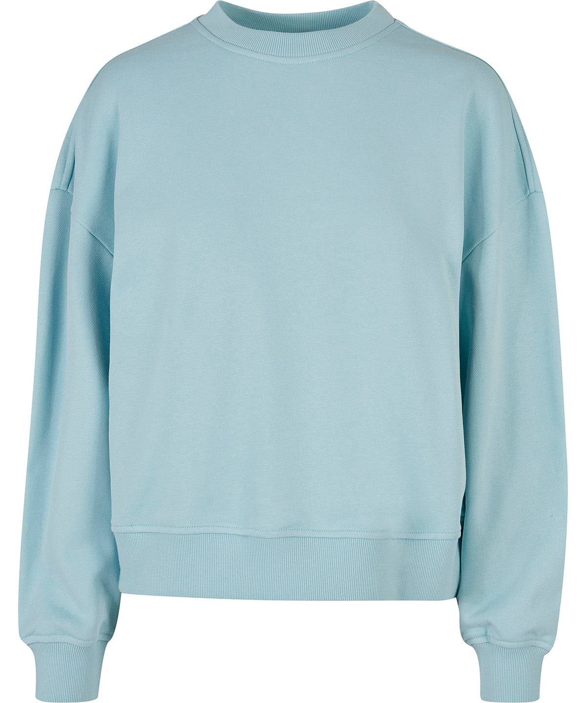 Tryck din logga på Sweatshirts från Build Your Brand - Anpassa Build Your Brand - Dam Oversized Sweatshirt med Rund Halsringning i färgen Ljusblå för företag, föreningar och privatpersoner