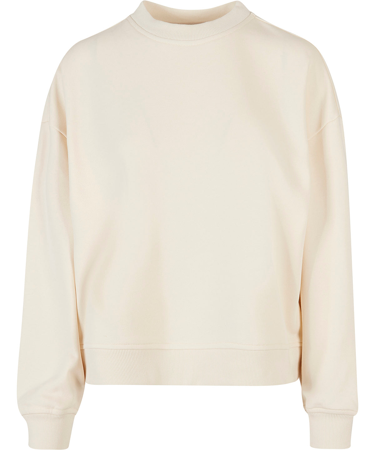 Tryck din logga på Sweatshirts från Build Your Brand - Anpassa Build Your Brand - Dam Oversized Sweatshirt med Rund Halsringning i färgen Naturligt för företag, föreningar och privatpersoner