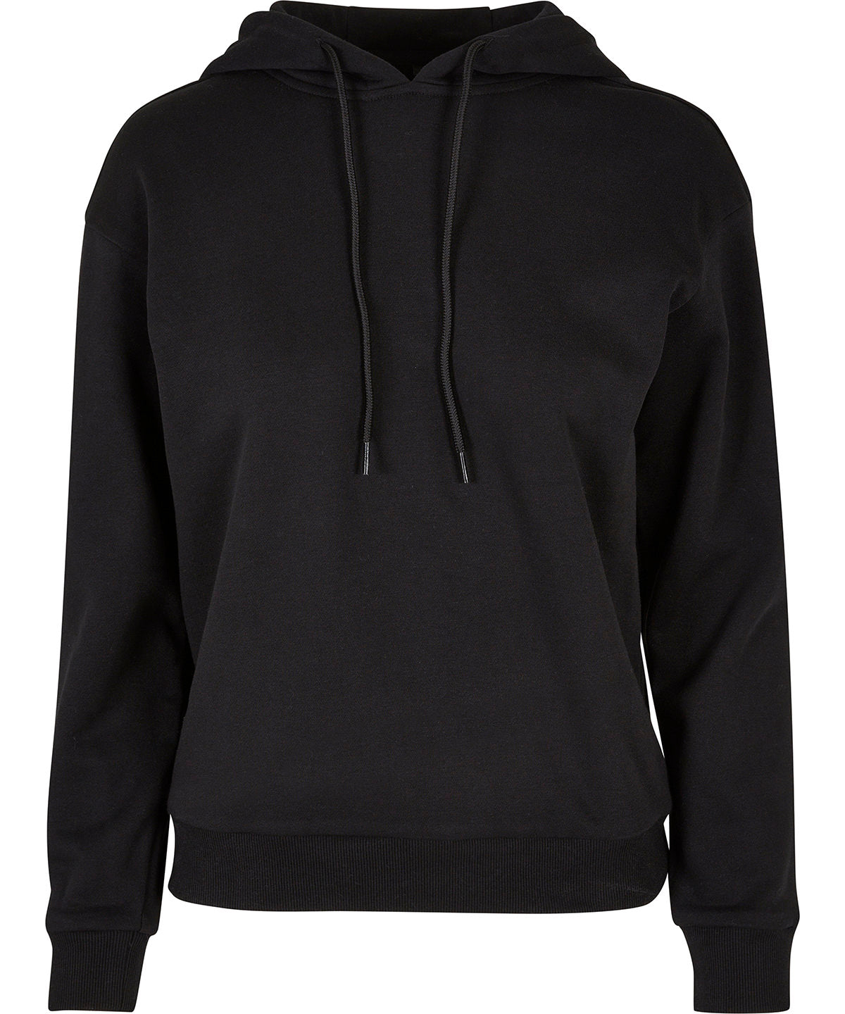 Tryck din logga på Hoodies från Build Your Brand - Anpassa Build Your Brand - Dam Vardagshoodie i färgen Svart för företag, föreningar och privatpersoner