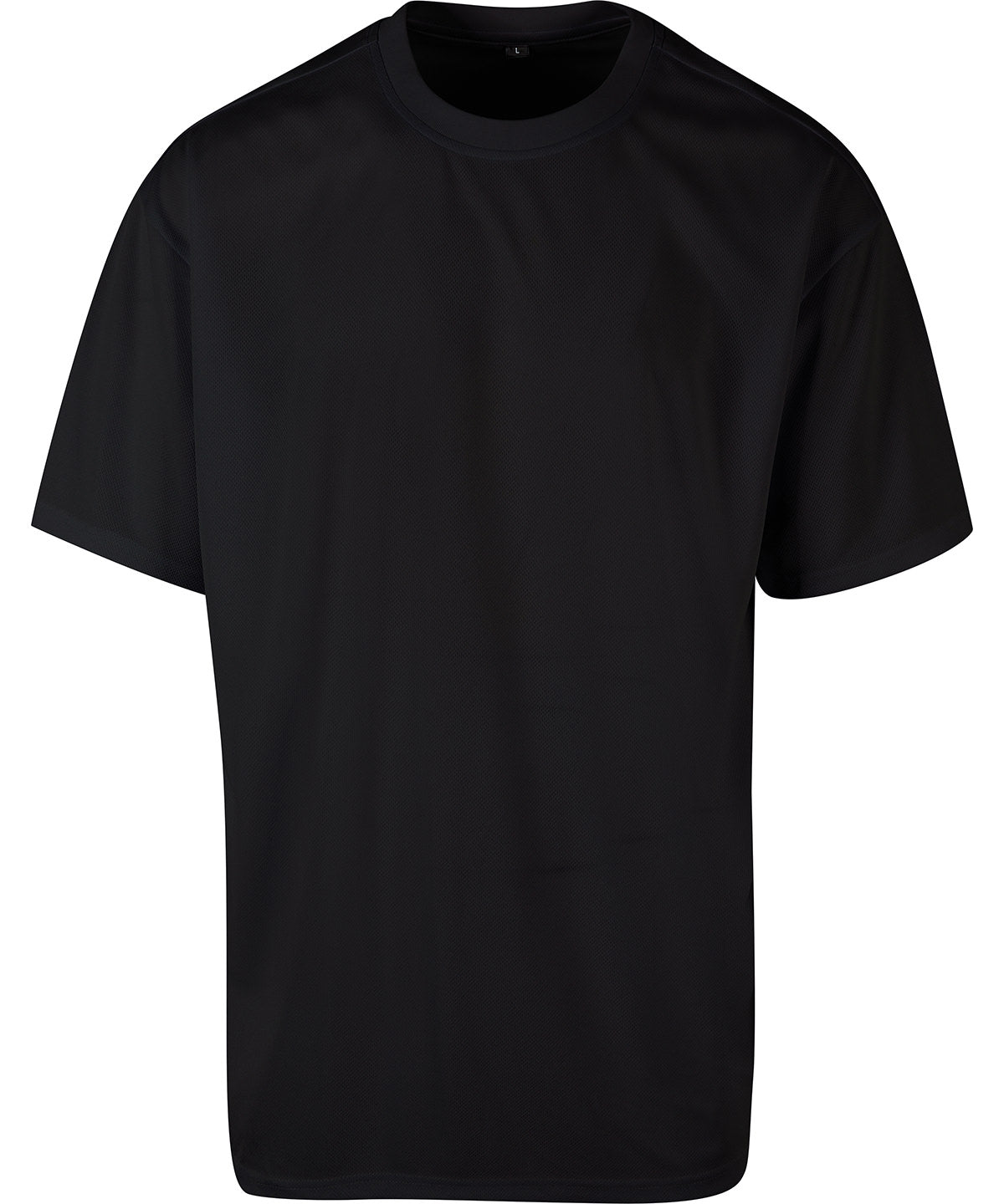 Tryck din logga på T-shirts från Build Your Brand - Anpassa E-Sport Oversized Mesh T-Shirt - Herr i färgen Svart för företag, föreningar och privatpersoner
