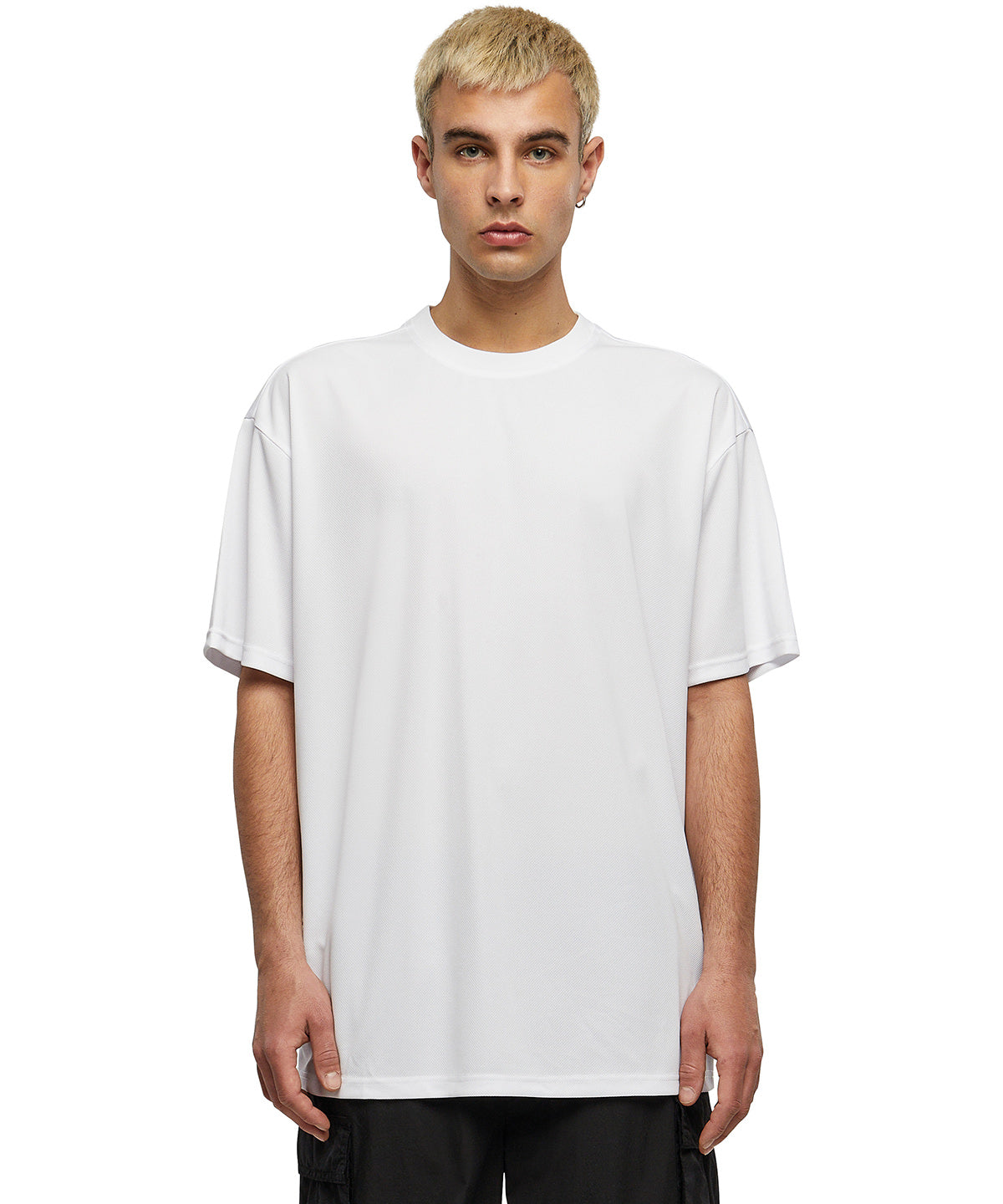 Tryck din logga på T-shirts från Build Your Brand - Anpassa E-Sport Oversized Mesh T-Shirt - Herr i färgen för företag, föreningar och privatpersoner