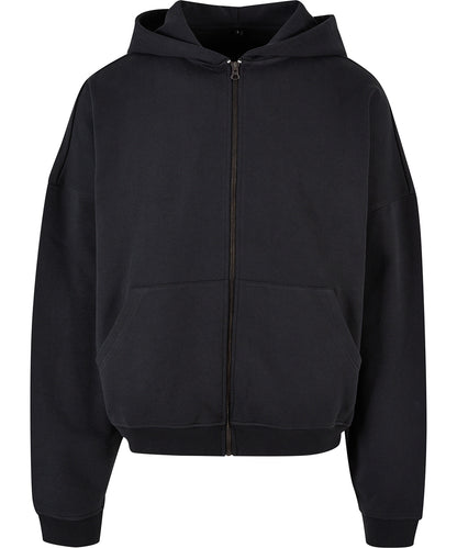 Tryck din logga på Hoodies från Build Your Brand - Anpassa Build Your Brand - 90-tals Hoodie med Dragkedja i färgen Svart för företag, föreningar och privatpersoner