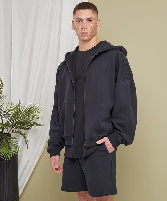 Tryck din logga på Hoodies från Build Your Brand - Anpassa Build Your Brand - 90-tals Hoodie med Dragkedja i färgen för företag, föreningar och privatpersoner