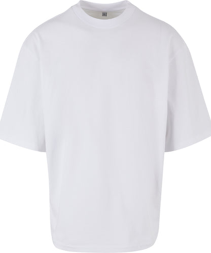 Tryck din logga på T-shirts från Build Your Brand - Anpassa Oversized Sleeve T-Shirt i färgen Vit för företag, föreningar och privatpersoner