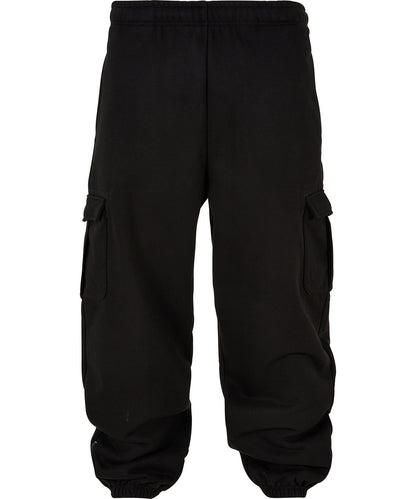 Tryck din logga på Mjukisbyxor från Build Your Brand - Anpassa 90-tals cargo-sweatpants i färgen Svart för företag, föreningar och privatpersoner