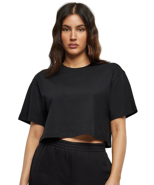 Tryck din logga på från Impala Print Shop - Anpassa BUILD YOUR BRAND Women’s short oversized tee BY264 i färgen för företag, föreningar och privatpersoner