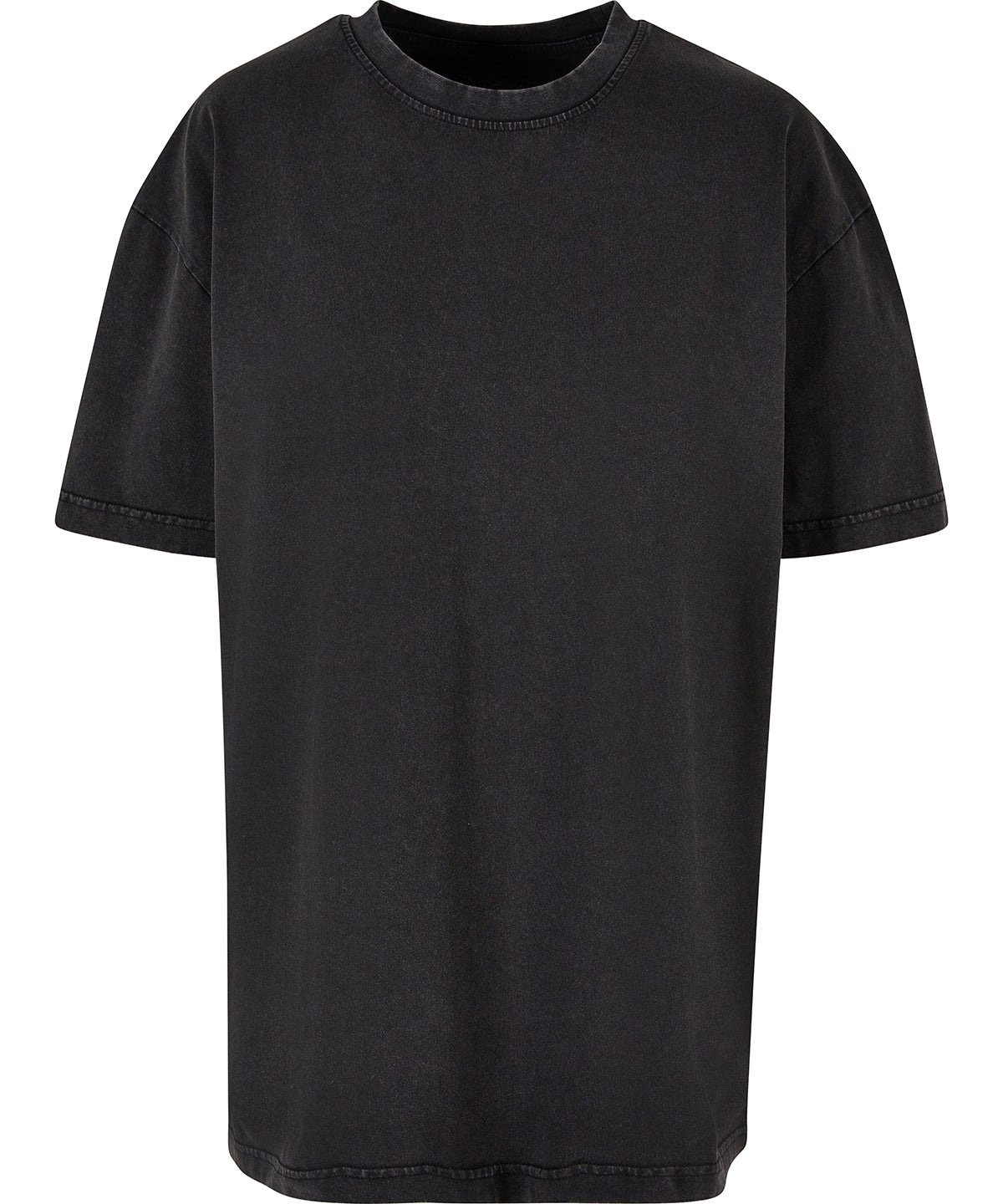 Tryck din logga på T-shirts från Build Your Brand - Anpassa Överdimensionerad Acid Wash-Tee - Dam i färgen Svart för företag, föreningar och privatpersoner