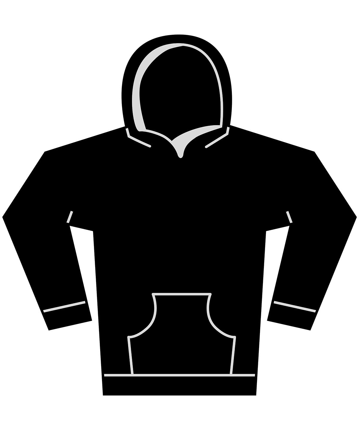 Tryck din logga på Hoodies från Build Your Brand - Anpassa Build Your Brand - Vintage Heavy Hoodie i färgen Svart för företag, föreningar och privatpersoner