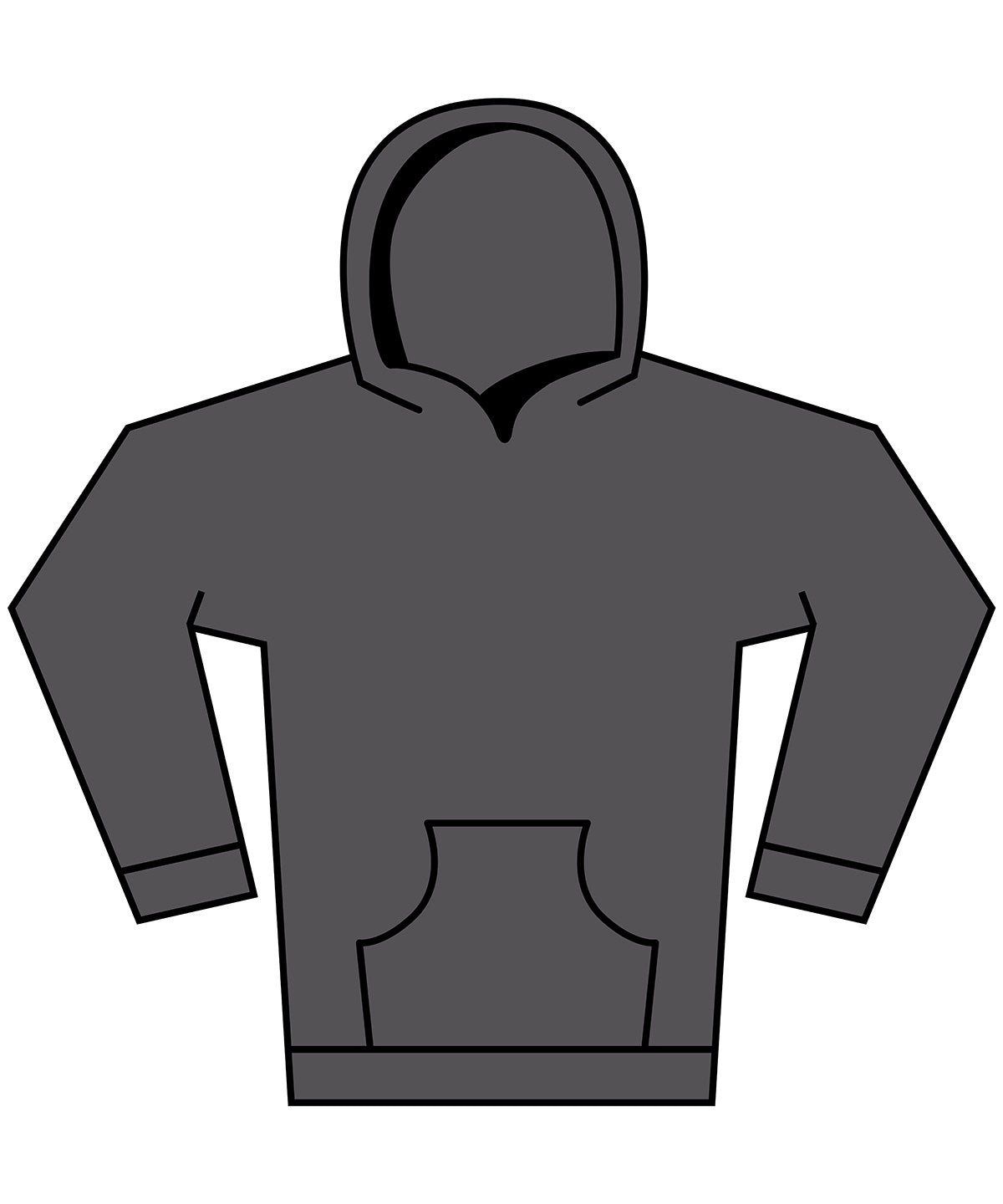 Tryck din logga på Hoodies från Build Your Brand - Anpassa Build Your Brand - Vintage Heavy Hoodie i färgen Mörkgrå för företag, föreningar och privatpersoner